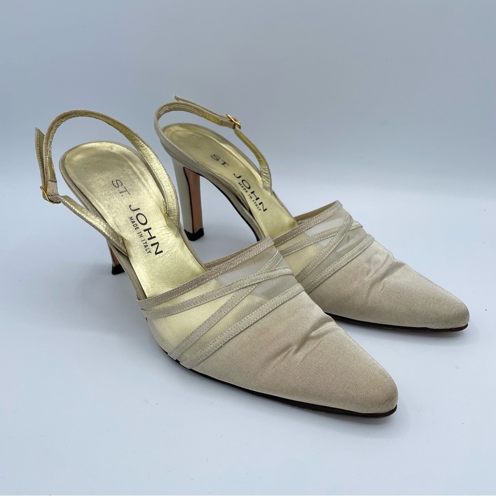 St. John Made in Italy Heels 8 1/2 Gold